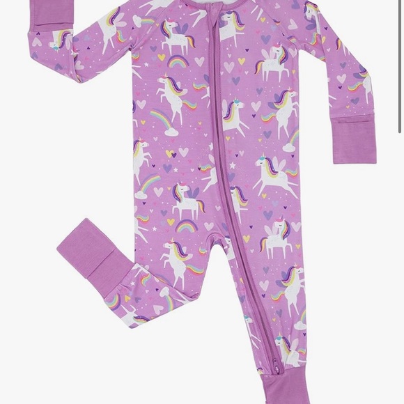Little Sleepies Sienna’s Unicorn Snug Baby Sleeper Bamboo 3-6 months - Picture 1 of 3